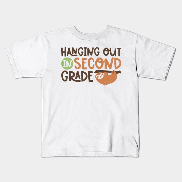 Hanging Out in Second Grade Kids School Back to School Funny Kids T-Shirt by ThreadSupreme